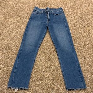 Mother Size 26 Women's Mid-Blue Straight Leg Jeans